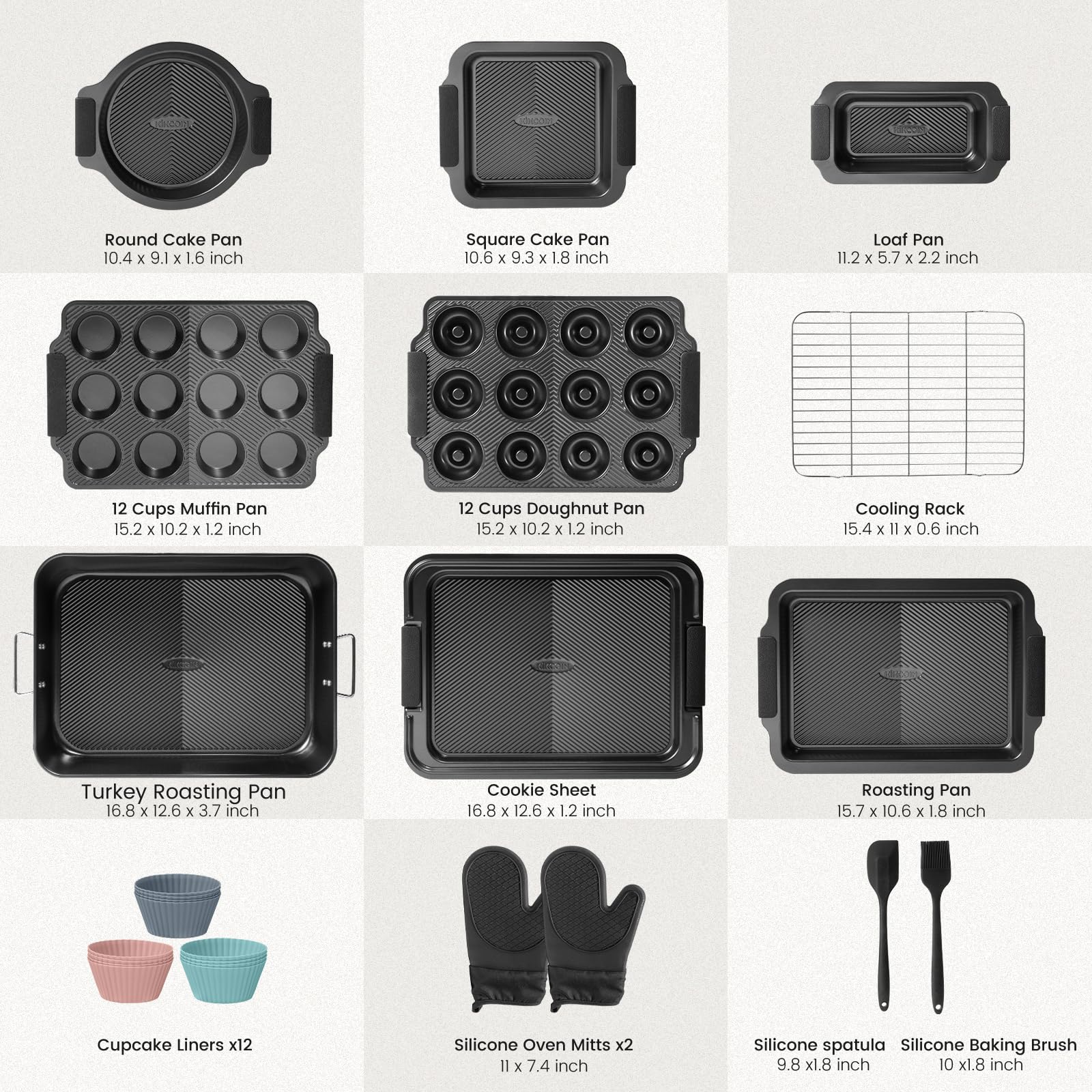 Kikcoin wave-base nonstick pan ensures easy release of cookies and pastries.