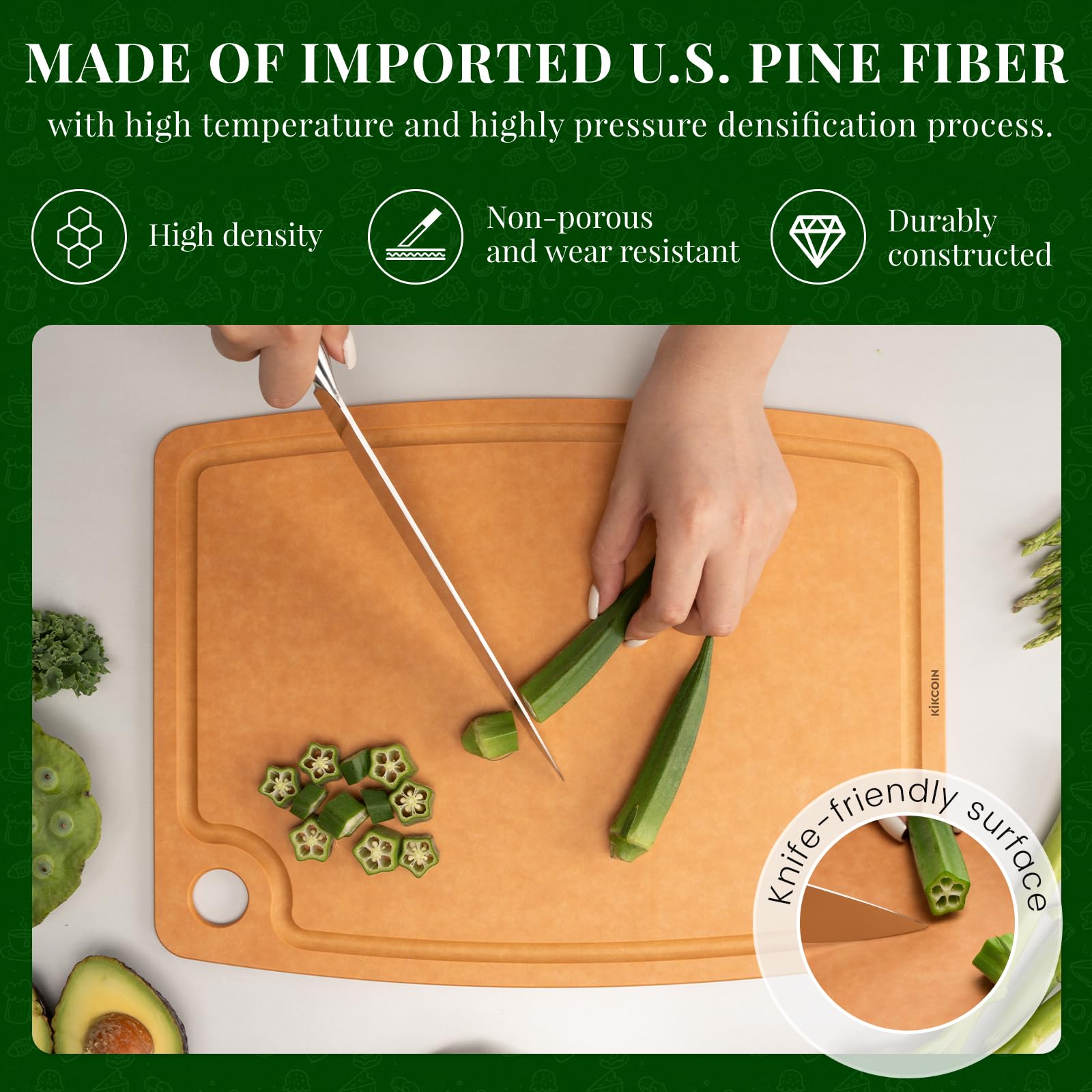 Kikcoin wood board is dishwasher safe for quick cleanup