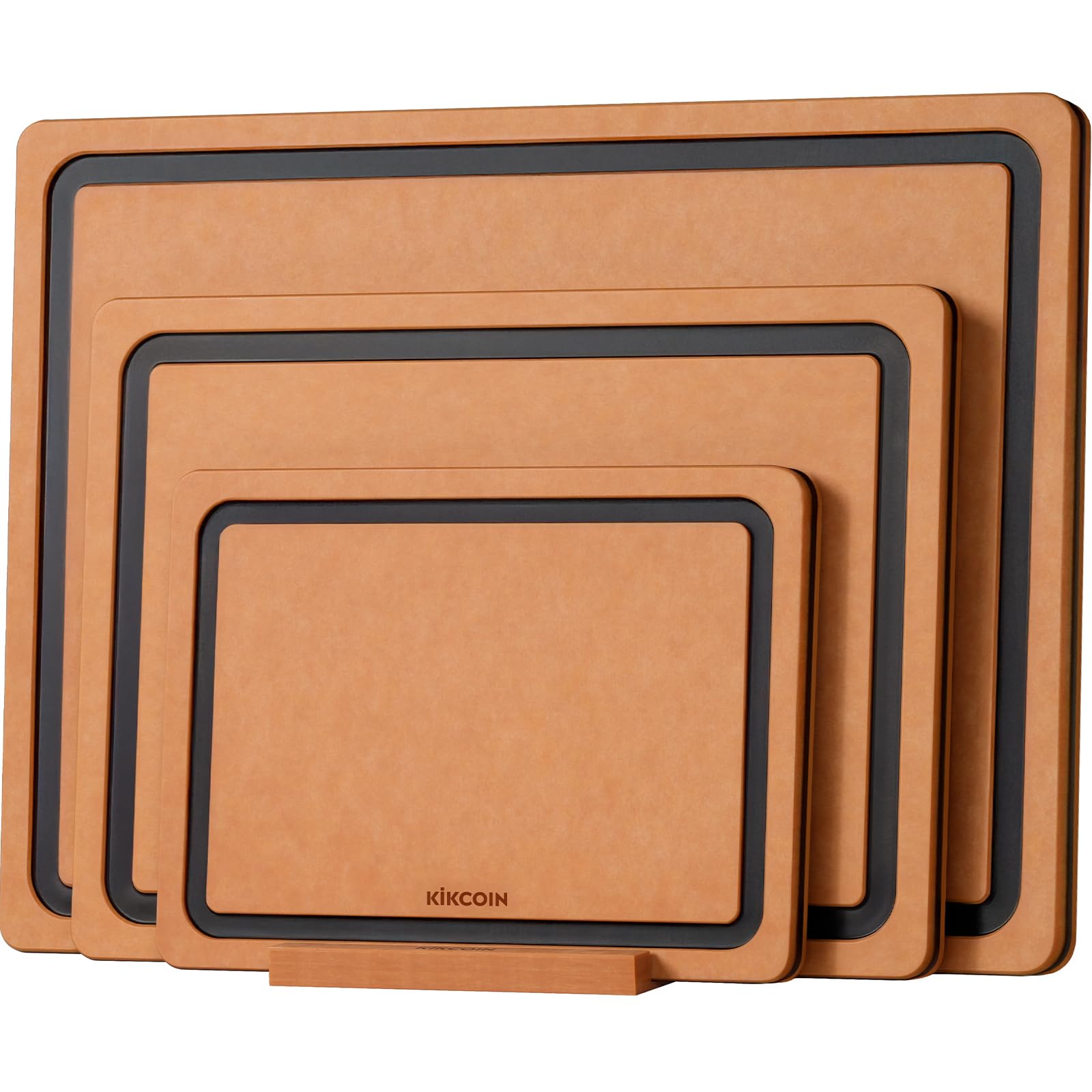 Kikcoin large cutting board with holder ready for organized prep
