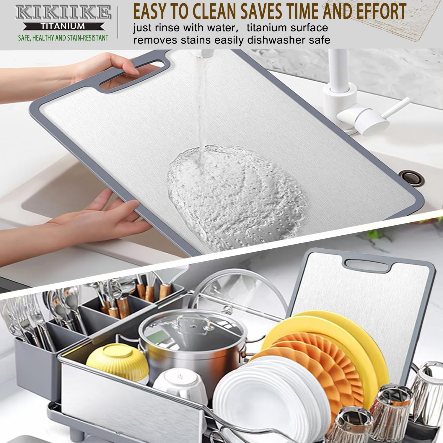 KIKIIKE three-size set supports chopping, rolling dough, and kneading.