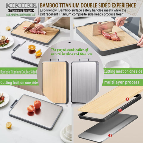 KIKIIKE two-sided juice grooves help keep countertops clean during prep.