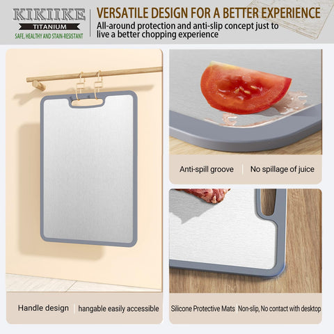 KIKIIKE pure titanium surface resists stains and odors for easy cleaning.