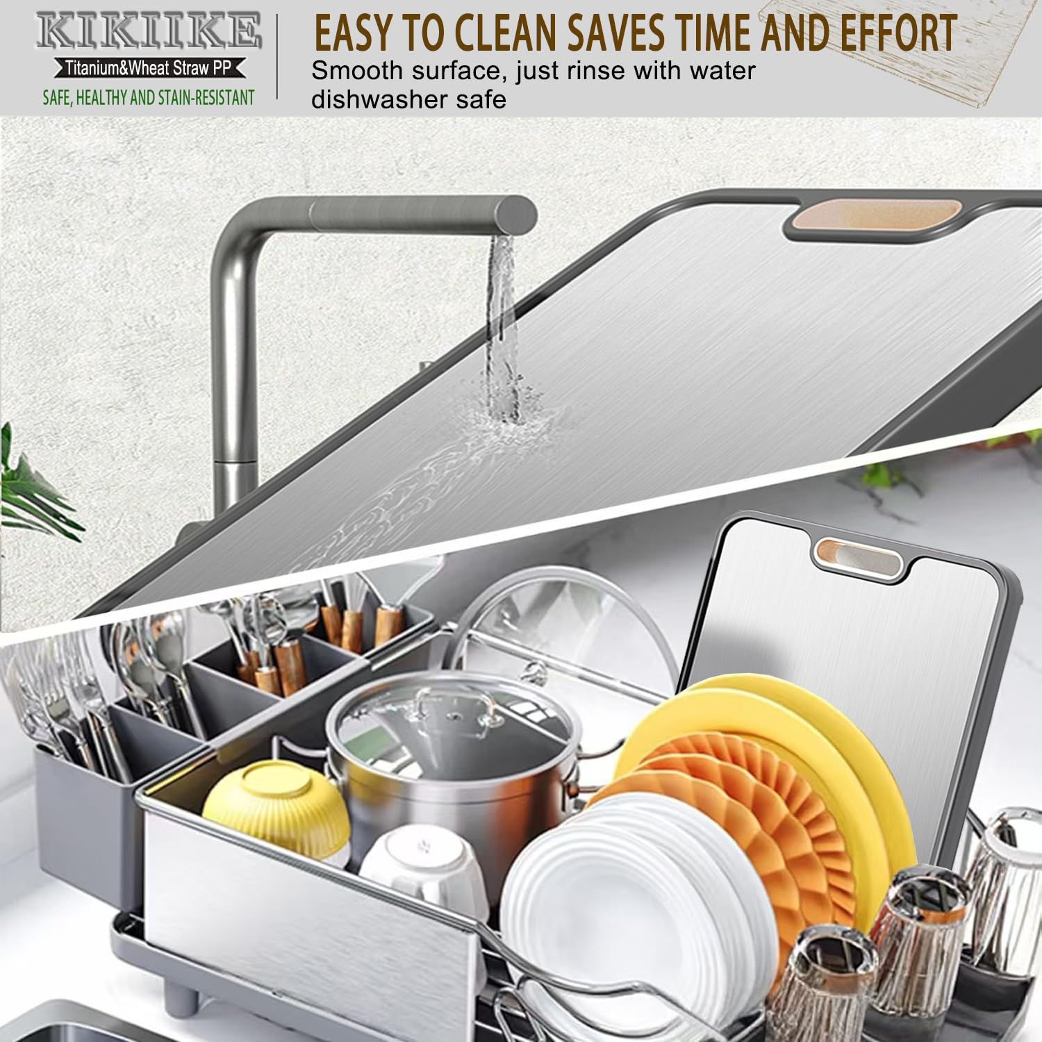 KIKIIKE titanium board close-up shows scratch-resistant PureShield surface
