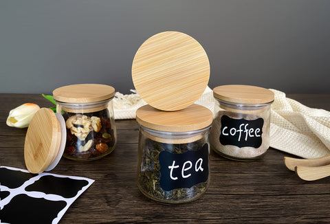 KIKINIKO Bamboo lids are BPA-free and eco-friendly for sustainable storage.