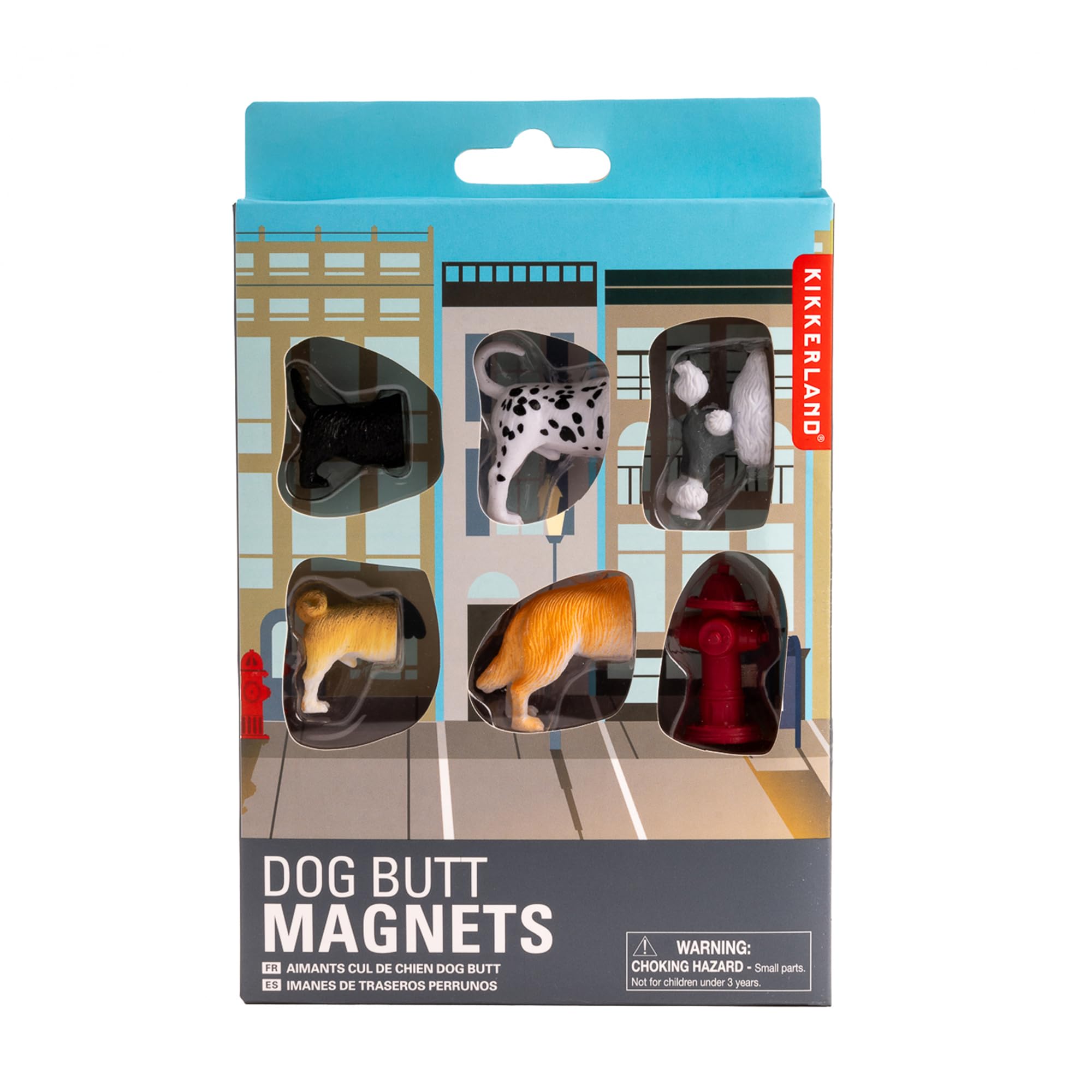 Kikkerland dog butt magnets: ideal for classrooms, homes, and collaborative spaces.