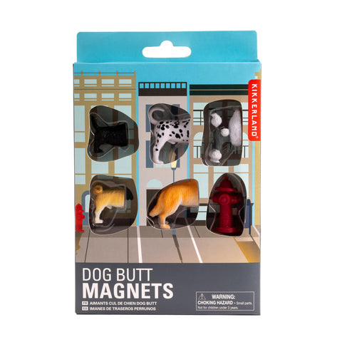 Kikkerland dog butt magnets: ideal for classrooms, homes, and collaborative spaces.