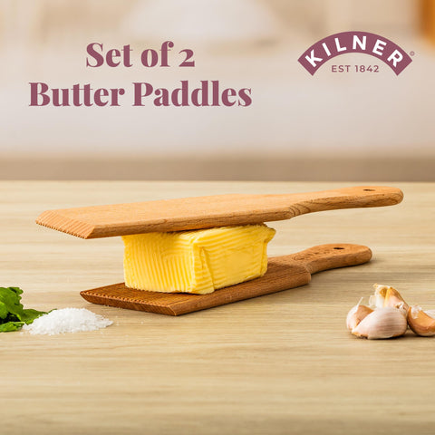 Kilner butter paddles with contoured handles for comfortable grip