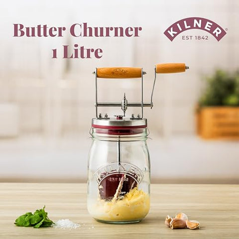 Kilner churn gears and paddle showing smooth operation for quick butter