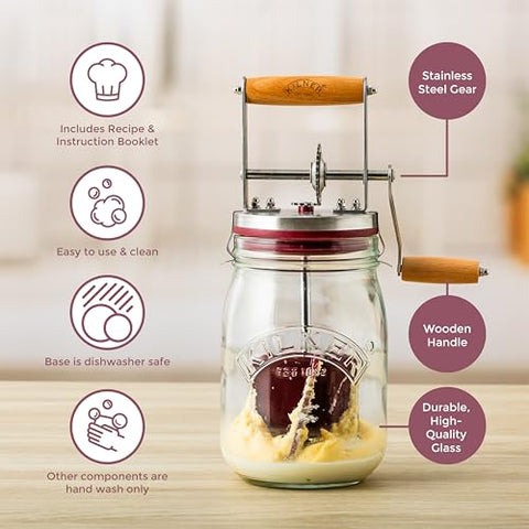 Kilner embossed glass jar highlights classic design and kitchen-ready appeal