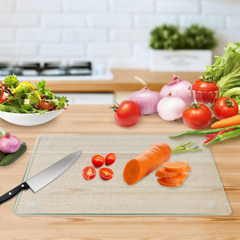 KimiDitt glass board highlights heat resistance for hot item handling.