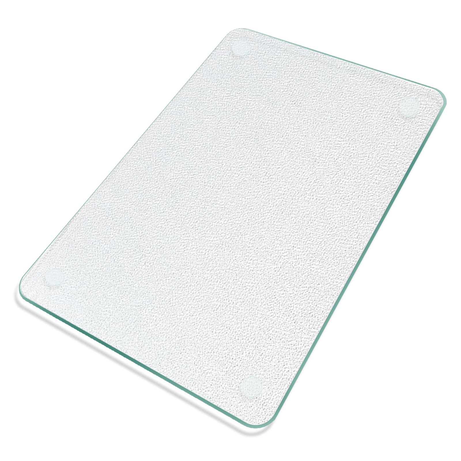 KimiDitt tempered glass cutting board, top view with large 12x16 surface for chopping.