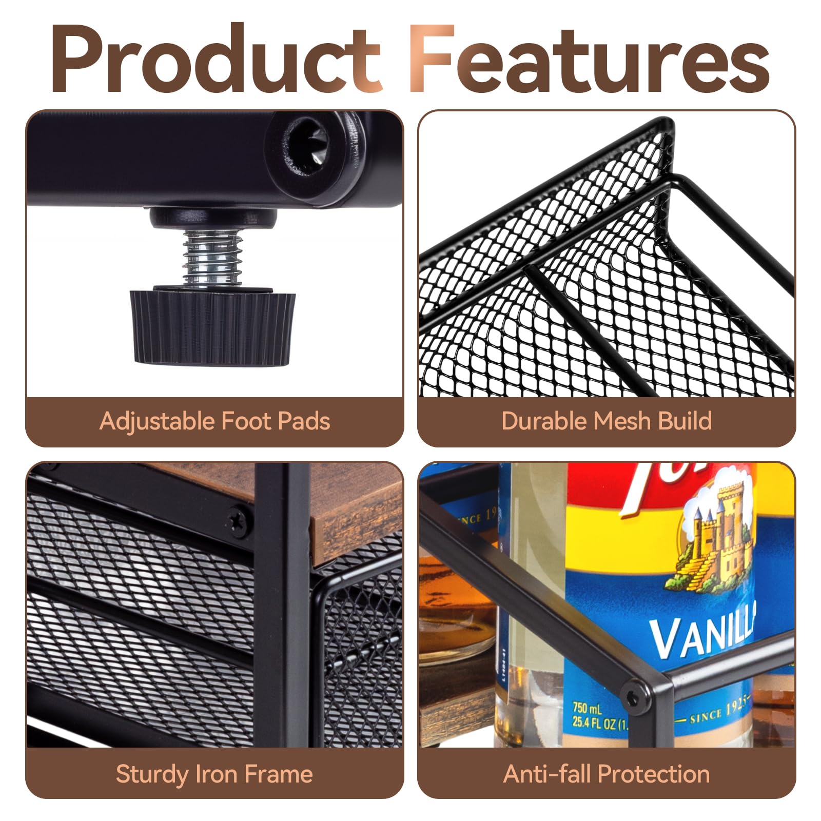 kimilus rack wood base and metal frame convey durability and long-term use