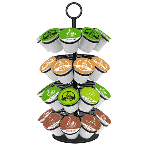 KIMIUP Coffee Pod Holder with 360-degree base for easy pod access.