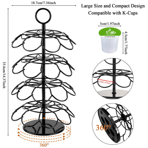 KIMIUP durable metal construction for long-lasting pod organization.