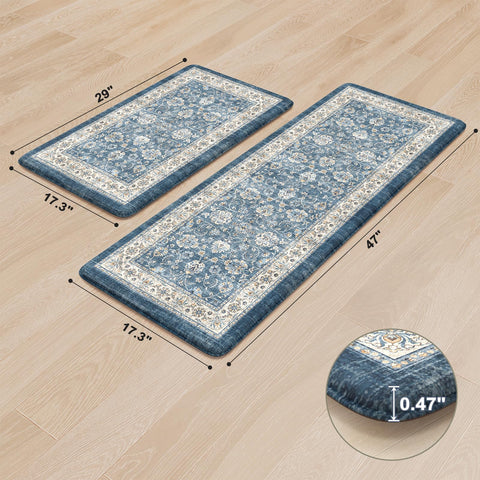 KIMODE anti-fatigue mat 29x17 layout provides cushioned comfort during meal prep.