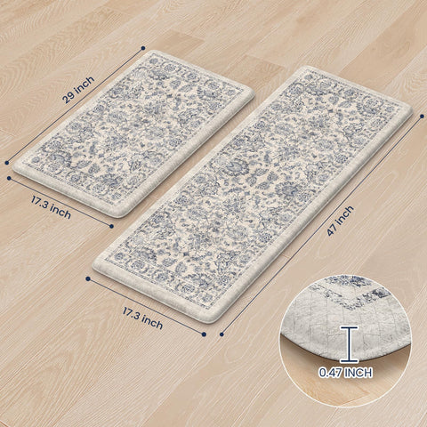 Kimode anti-fatigue kitchen mat in laundry area for standing comfort