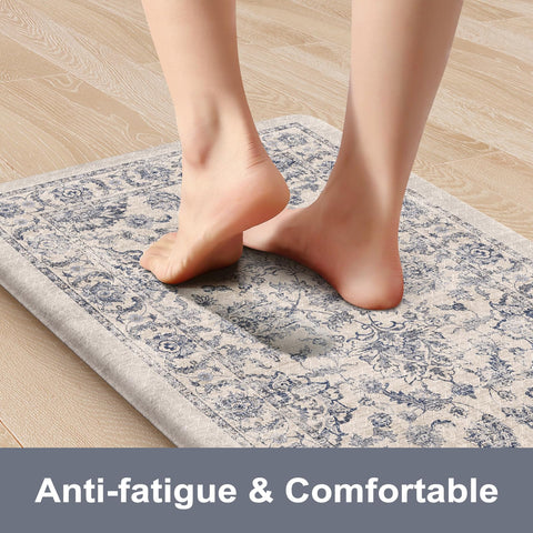 Kimode anti-fatigue kitchen mat on office desk for comfortable standing