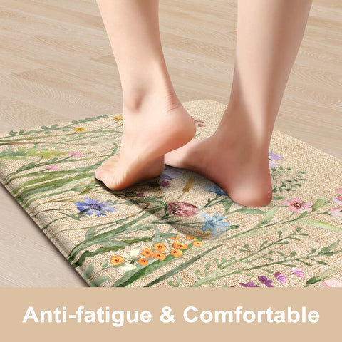 KIMODE anti-fatigue mat 17x29 offers cushioned support during dishwashing.