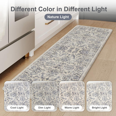 Kimode anti-slip kitchen mat with non-slip bottom for secure floor placement