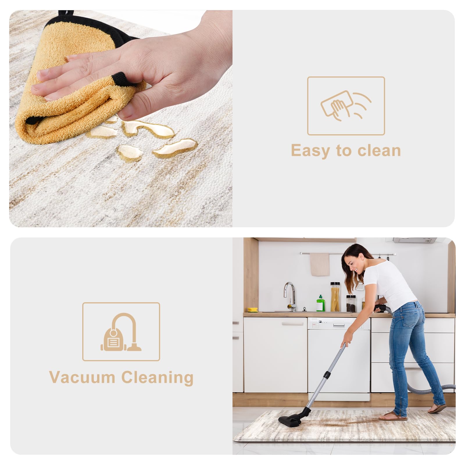 KIMODE beveled edges reduce trip risk while you cook or work