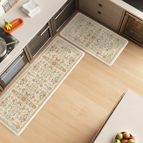 Kimode two-piece mat set features large 17.3x47 inch and 17.3x29 inch size options.