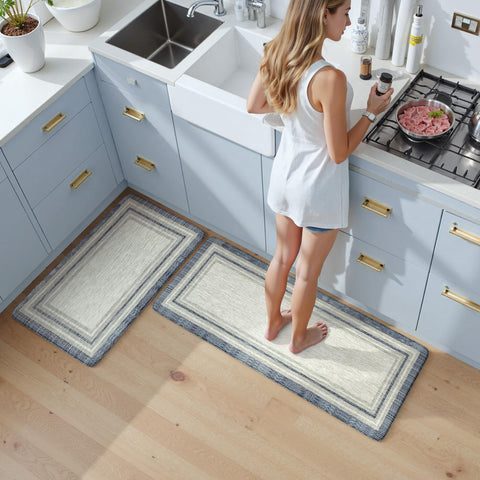 KIMODE easy-clean, wipeable kitchen mat resists stains