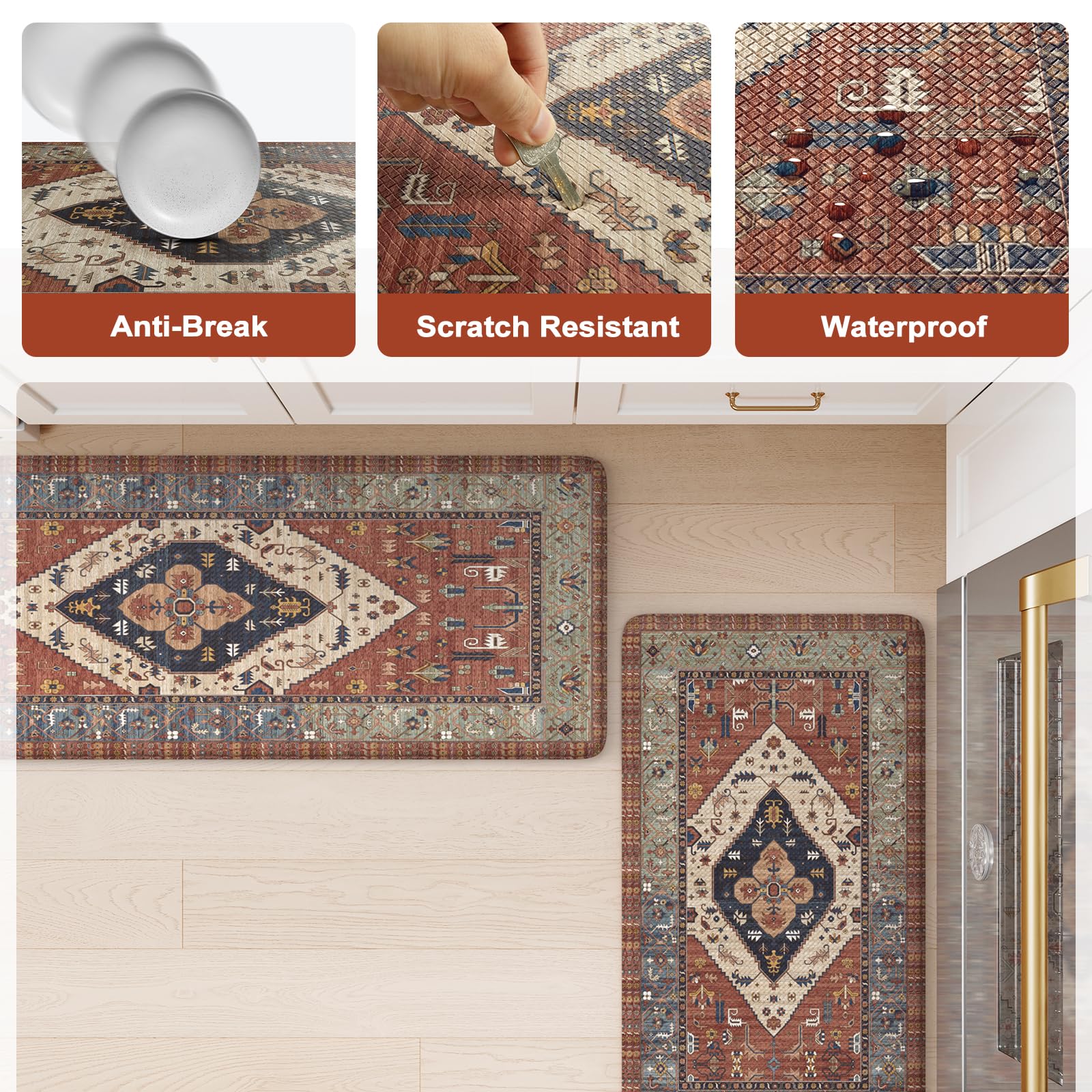 KIMODE Farmhouse Kitchen Mats add farmhouse charm to any room