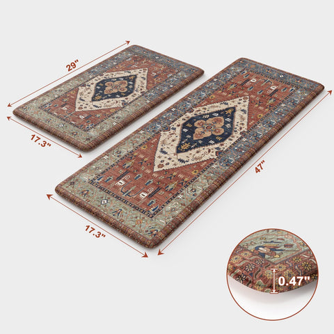 KIMODE Farmhouse Kitchen Mats with non-slip backing improve safety