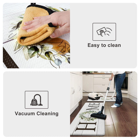KIMODE mat extends along sink area for standing tasks.