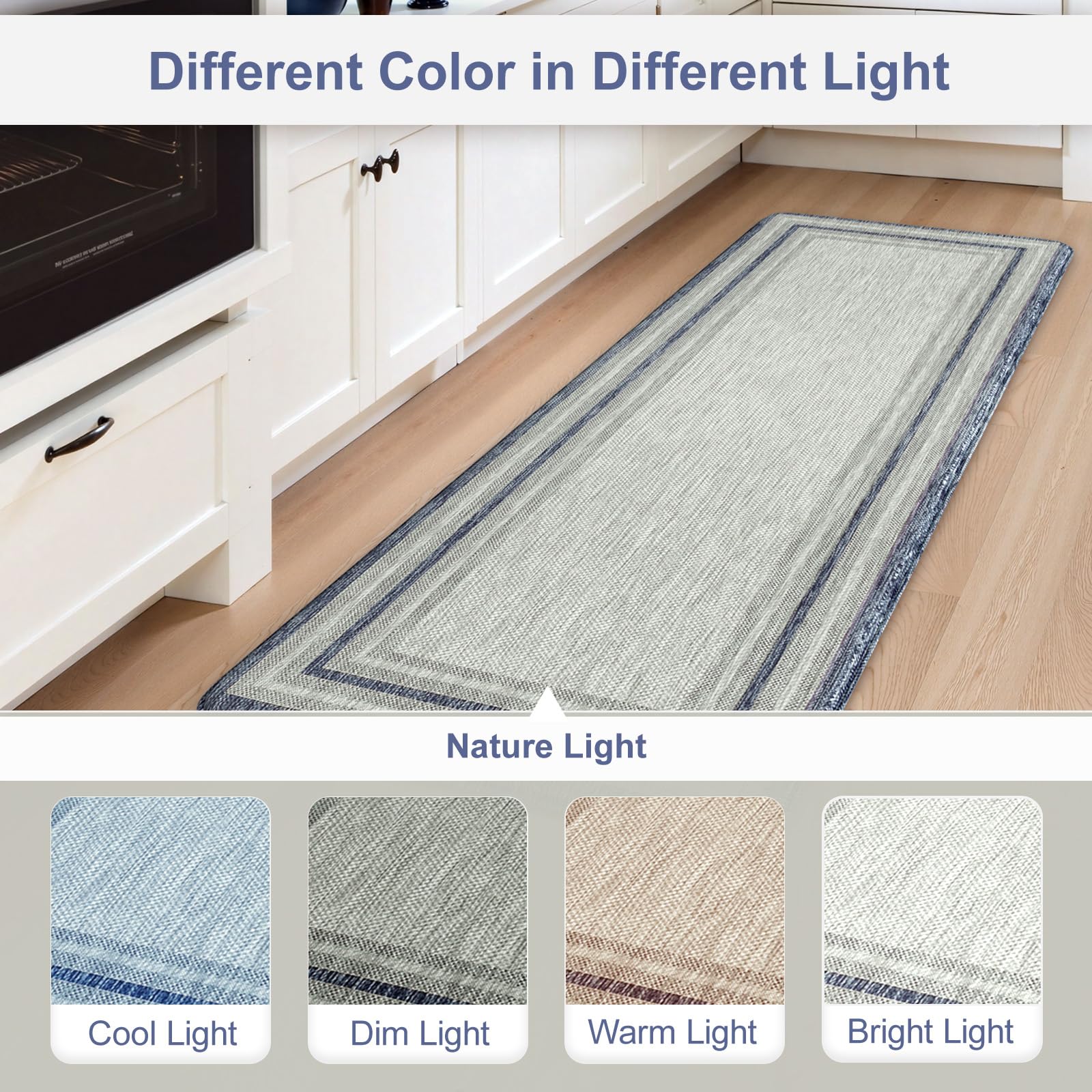 KIMODE kitchen mat two-size set offers versatile placement options