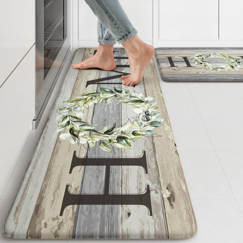 KIMODE kitchen mat 17x47 with memory foam cushion for comfortable standing