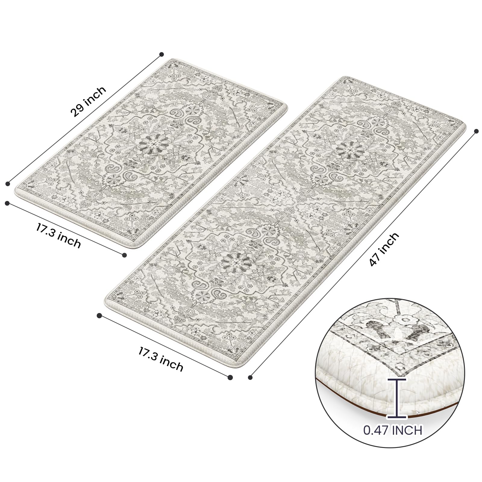 KIMODE non-slip bottom detail keeps mats in place