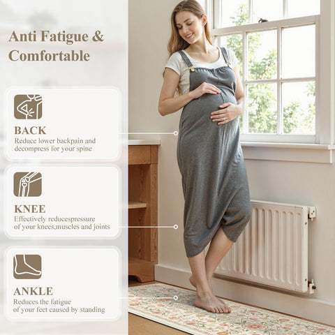 Kimode beige mat set complements various kitchen color schemes for everyday use.