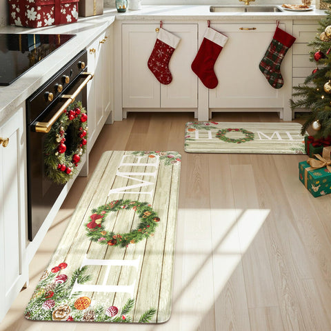 KIMODE non-slip rubber backing keeps the mat securely in place on kitchen floors.