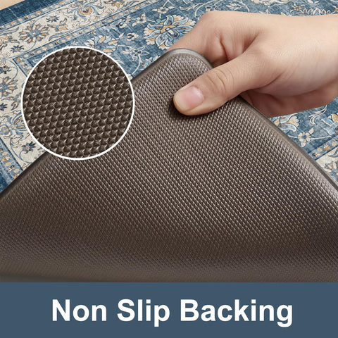 KIMODE non-slip rubber bottom keeps the mat in place on hard floors.