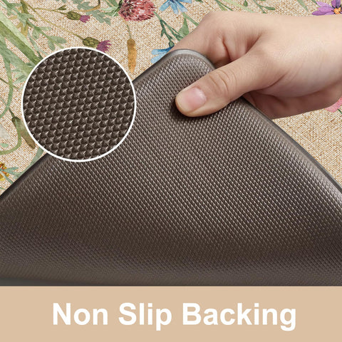 KIMODE nonslip bottom mat stays in place on tile, wood, or carpet floors.