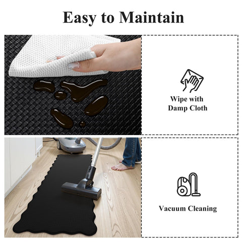 Kimode non-slip kitchen mat stops slips on wet floors for safer entryways.
