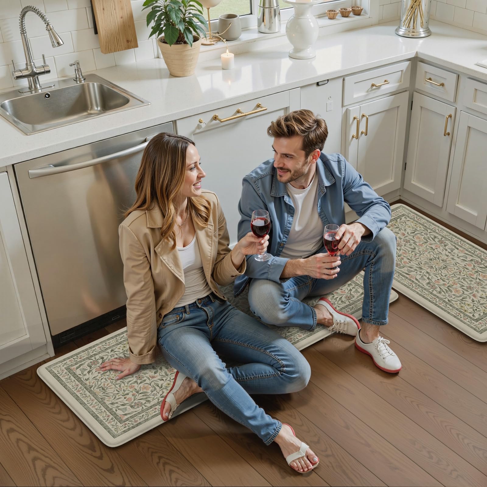 KIMODE two-piece set fits small and large areas like sink, laundry, or dining spot.