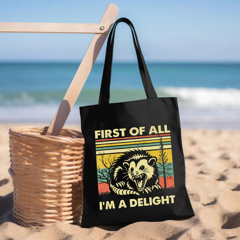 Kimoli Possum canvas tote multipurpose use for shopping or gym.