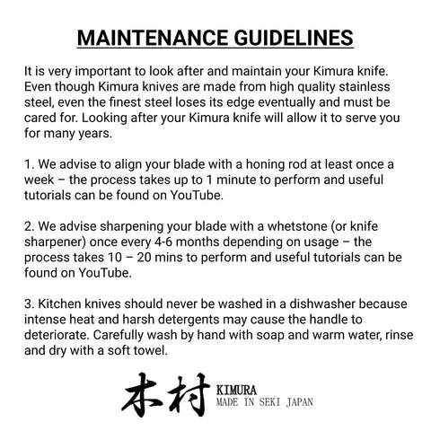 Kimura lifetime warranty card symbolizes quality assurance and long-term use
