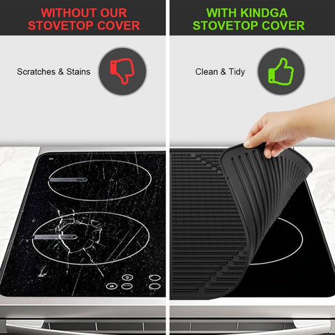 KindGa anti-scratch stovetop shields glass surface from stains