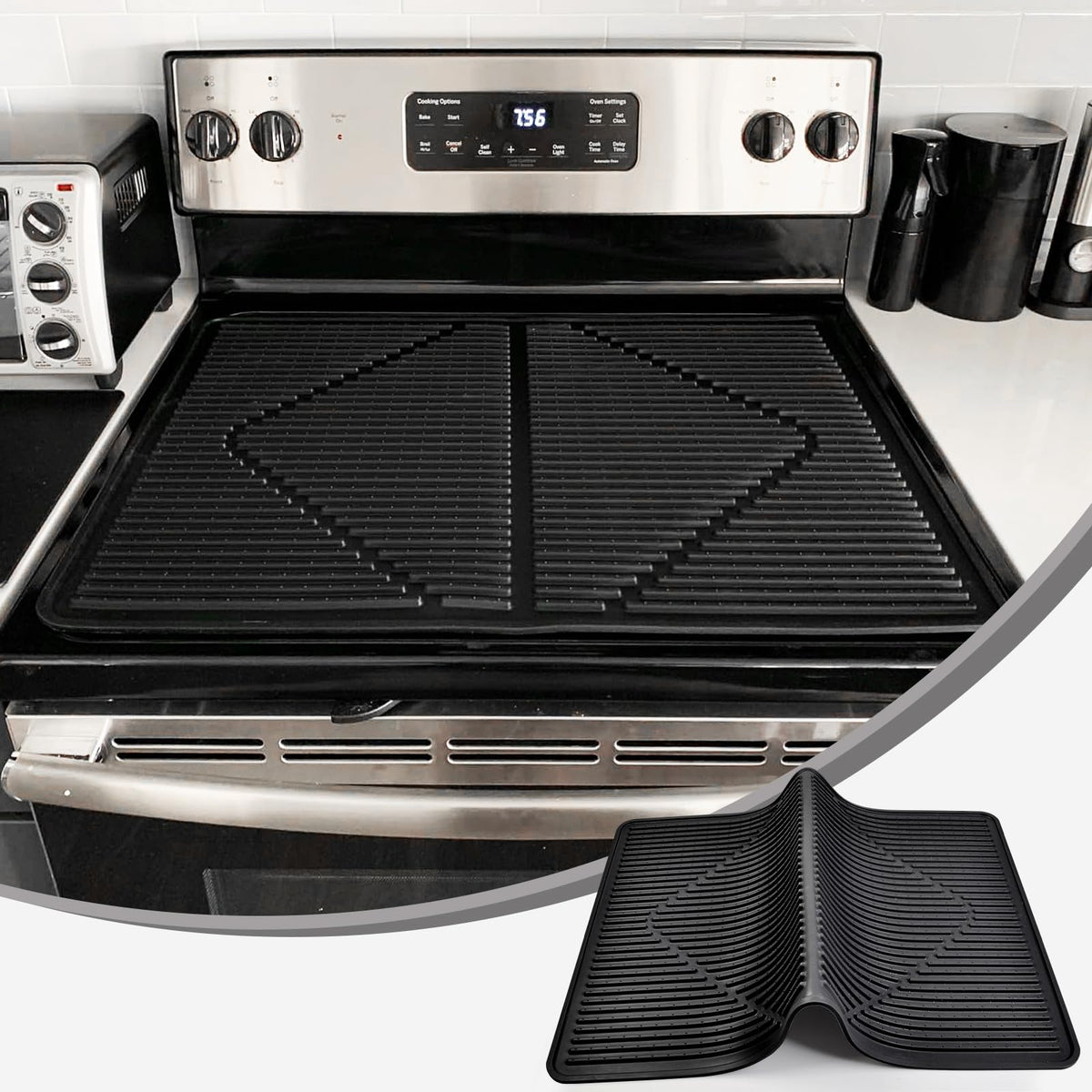 KindGa stove cover 5mm thick shields glass top from heat and scratches