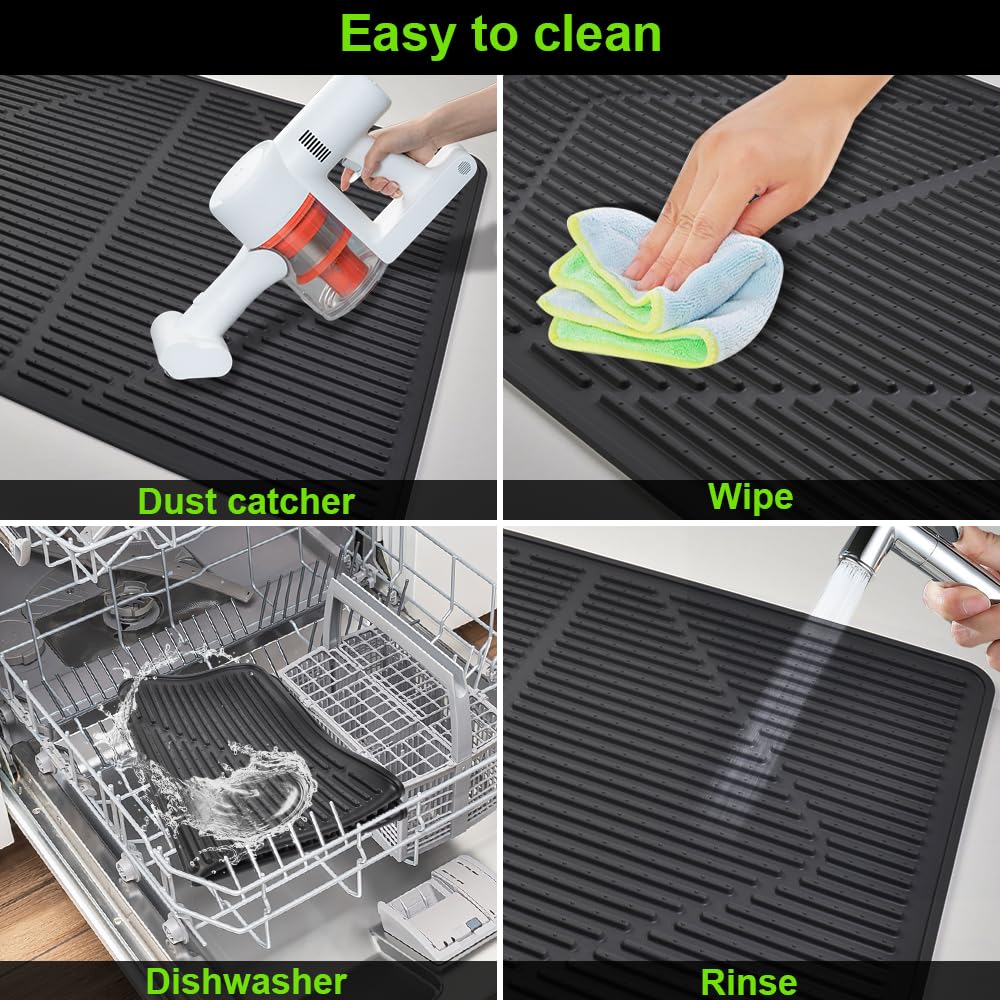 KindGa stovetop drying mat catches drips and keeps counters dry