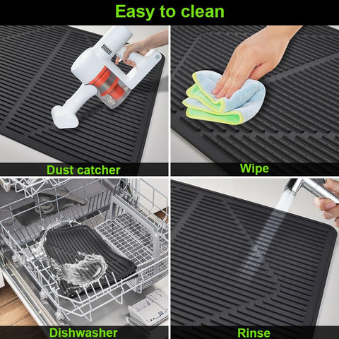 KindGa stovetop drying mat catches drips and keeps counters dry