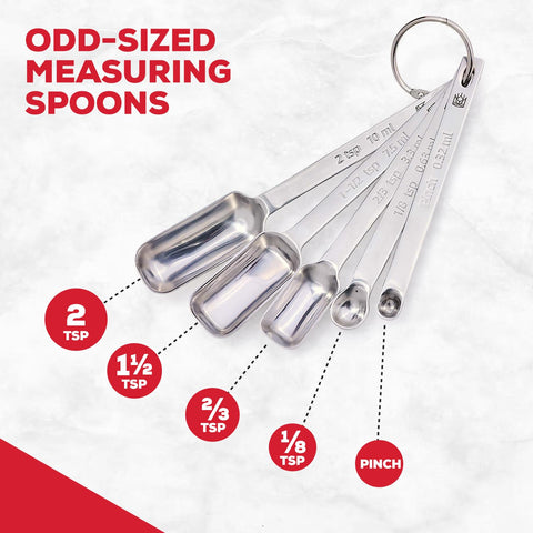 King Arthur 18/8 stainless steel spoons highlight durable material for everyday use.