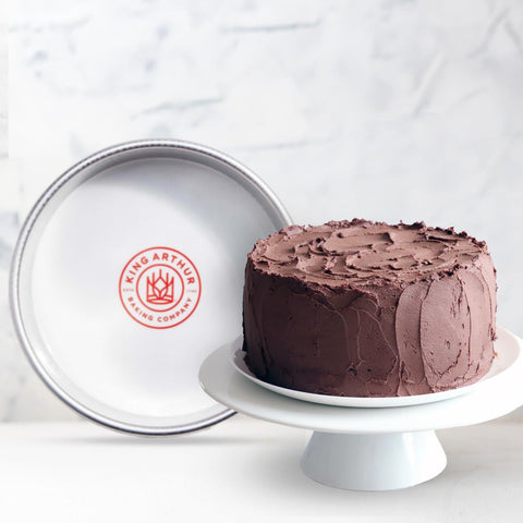 King Arthur two-pack pan liners on shelf ready for baking.