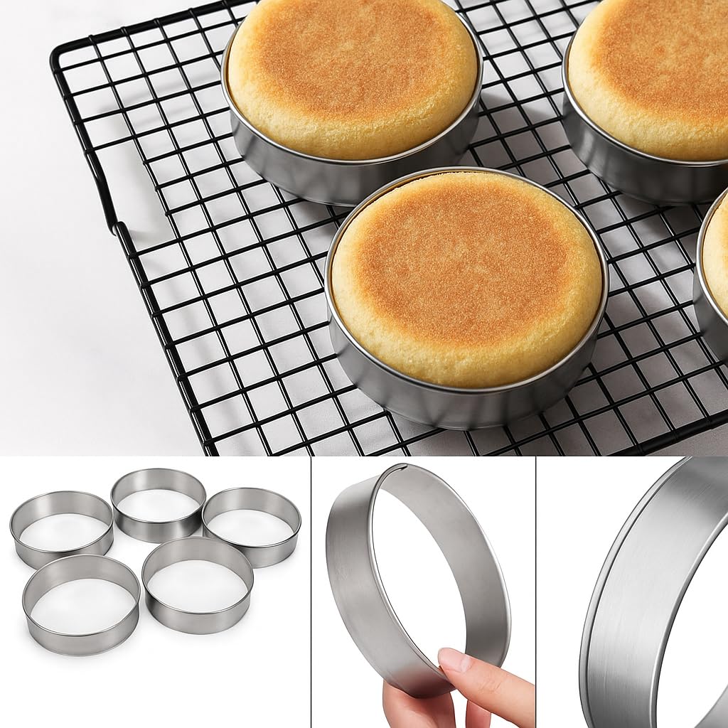 King Arthur muffin rings with rolled edges highlighting safe handling