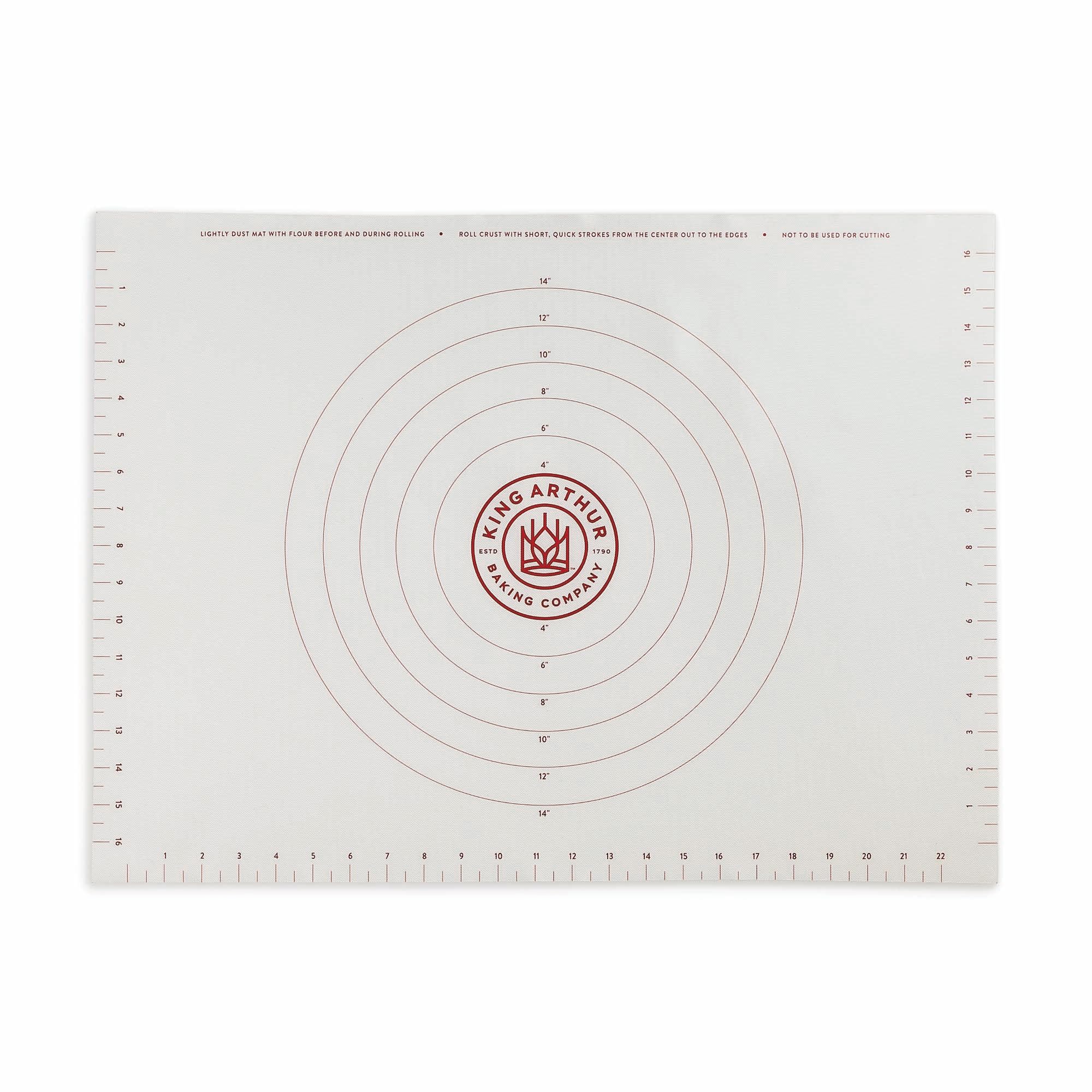 King Arthur rolling mat features durable silicone and glass fiber construction.