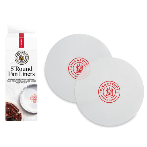 King Arthur square-round pan liner 8-inch in pan for easy release and cleanup.