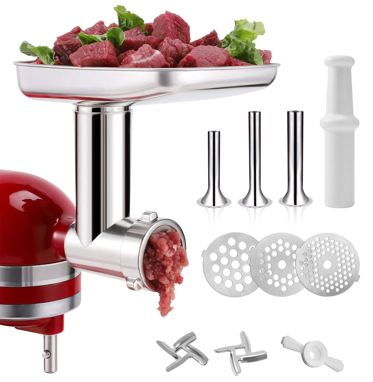 KINGEAGLE food grinder attachment fits KitchenAid for versatile grinding